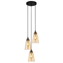 Jerez Tapered Cylinder Glass 3 Light Cluster Pendant